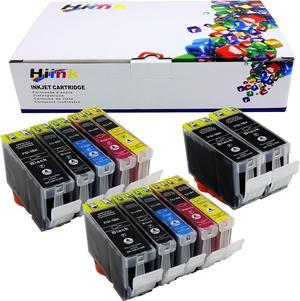 HIINK Comaptible Ink Cartridge Replacement for PGI-5 Cli-8 Ink use with CanonPixma iP4200 iP4300 iP4500 MP600 MP610 MP800(4PGBK, 2BK, 2C, 2M, 2Y, 12-Pack)