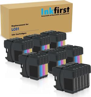 30 Inkfirst Ink Cartridges Compatible Remanufactured for Brother LC61 (6 Set + 6 Black) MFC-J220 MFC-J265w MFC-J270w MFC-J410w MFC-J415w MFC-J615W MFC-J630W MFC-250C MFC-255CW MFC-290C