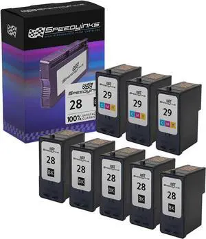 Speedy Inks - 8PK Remanufactured Lexmark 5X Black #28 3X Clr #29 Ink Cartridges 18C1528, 18C1529 for use in Lexmark Z845 Z1300 X2500 X5070 Z1310 Z1320 X2530 X2550 X5320 X5495 X5075 X5410 X5340