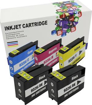 HIINK 5 Pack 932XL 933XL Ink Cartridge Replacement  932XL 933XL