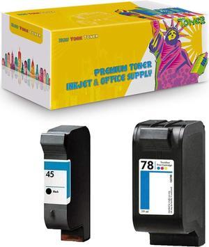 New York TonerTM New Compatible 2 Pack HP 51645 (HP 45) HP C6578DN (HP 78) High Yield Inkjet  : DeskJet : 710C | 1000C | 712C | 1100C . -- 1 Black 1 Color