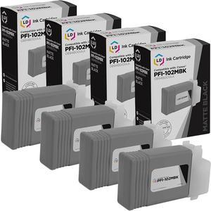 LD Compatible Ink Cartridge Replacement for Canon PFI-102MBk 0894B001AA (Matte Black, 4-Pack)