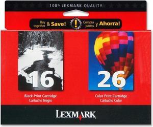 New-Lexmark 10N0202 - 10N0202 Ink, 625 Page-Yield, 2/Pack, Black; Tri-Color -...