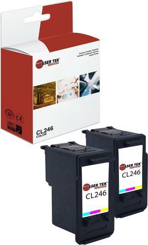 Laser Tek Services Compatible High Yield Ink Cartridge Replacement for Canon CL-246 CL246 Works with Canon Pixma iP2820 MG2420 MG2520 Printers (Multicolored, 2 Pack) - 300 Pages