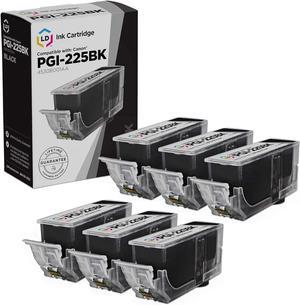 LD Compatible Ink Cartridge Replacement for Canon PGI-225BK 4530B001AA (Pigment Black, 6-Pack)