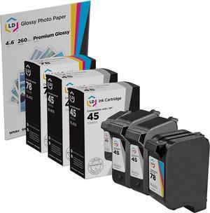 LD Remanufactured Replacements Ink  45/78 Combo Set - 2 Remanufactured HP 45/51645A and 1 Reman HP 78/ ...