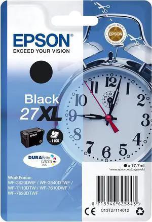 Epson Alarm Clock No.27 XL Series High Capacity Ink Cartridge - Black