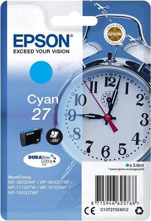 Epson C13T27024012 Alarm Clock No.27 Series Standard Ink Cartridge - Cyan