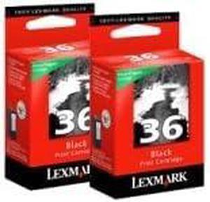 Lexmark Twin-Pack #36 - Print cartridge - 2 x black - 175 pages - LRP - for X3650, 4630, 4650, 5650, 5650es, 6650, 6675, 6675 Pro Series, 6675 Professional, Z2420