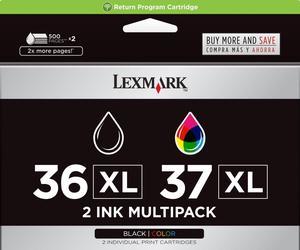 -- 18C2249 (36XL, 37XL) High-Yield Ink, 500 Page-Yield, 2/Pack, Black