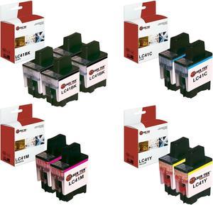 Laser Tek Services Compatible Ink Cartridge Replacement for Brother LC-41 LC41BK LC41C LC41M LC41Y Works with Brother DCP110C 120C, MFC210C Printers (Black, Cyan, Magenta, Yellow, 10 Pack)