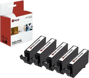 Laser Tek Services Compatible High Yield Ink Cartridge Replacement for Canon PG-15 CLI-8 PGI5-PGB Works with Canon Pixma iP4200 iP4300 iP4500, MP500 MP530 Printers (Pigment Black, 5 Pack) - 650 Pages