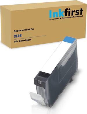 Inkfirst Compatible Cyan Ink Cartridge Replacement for Canon CLI-8 CLI8 CLI-8C CLI8C PIXMA MP500 MP530 MP600 MP610 MP800 MP800R MP810 MP830 MP950 MP960 MP970 MX850 iP4200 iP4300 iP4500 iP5200 iP5200R