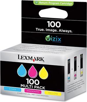 Lexmark No. 100 Ink Cartridge - Inkjet - 600 Pages - Cyan, Magenta, Yellow - 3 / Pack