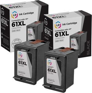 LD Remanufactured Replacement  61 / 61XL (CH561WN / CH563WN) Pack of 2 High Yield Black Ink Cartridges for ...