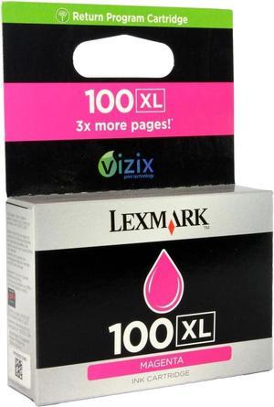 Lexmark 14N1070 (100XL) High-Yield Ink Cartridge, Magenta - in Retail Packaging