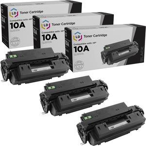 LD Remanufactured Replacement Laser Toner Cartridges for Hewlett Packard Q2610A (HP 10A) Black (3 Pack)