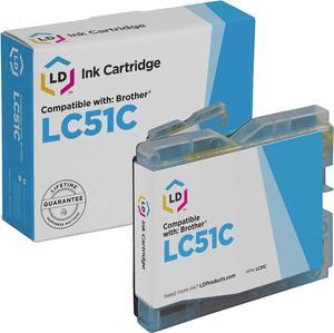 LD Compatible Ink Cartridge Replacement for Brother LC51C (Cyan)