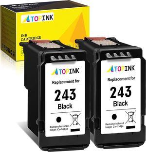 243 Black Ink Cartridge, ATOPINK Remanufactured Ink Cartridge 243, Replacement for Canon PG-243 245 (2 Black) Compatible to Pixma TR4520 TR4500, MG2525 MG3022 MG2522 MG2922 MG2520 TS302 MX490 Printers