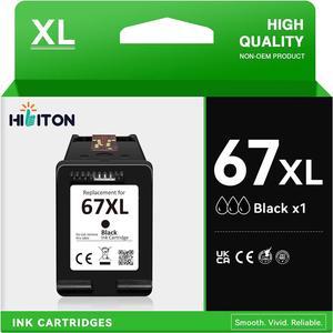 High Yield  67 Ink cartridges, 67XL,67XL Black Ink Cartridge for Envy 6055 6000 6052 6075 6032,for DeskJet 2700 2755 2752 1255 2742e,for Plus 4100 4155 Pro 6455 6452 6400 6475 Printer