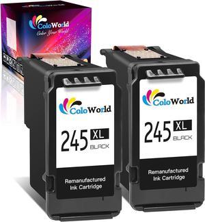 ColoWorld Remanufactured Ink Cartridge Replacement for Canon 245 PG-245XL 245XL for Pixma MX492 MX490 TR4520 MG2522 MG2922 MG2520 MG2920 MG3022 MG2420 iP2820 TS202 TS3122 MG3029 Printer (2 Black)