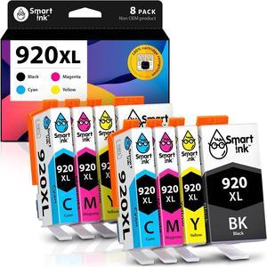 Smart Ink Compatible Ink Cartridge Replacement  920 XL 920XL (2BK & 2C/M/Y 8 Pack Combo) Compatible with HP Officejet 6000 6500 6500A 7000 7500 7500A