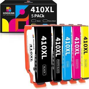 410XL Ink Cartridges Remanufactured Replacement for Epson 410 XL T410 T410XL Printer Ink for Expression XP-7100 XP-830 XP-640 XP-630 XP-530 XP-635 (Black, Cyan, Magenta, Yellow, Photo Black) 5-Pack