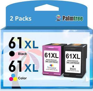 Palmtree Remanufactured Ink Cartridges Replacement  61XL 61 XL to use with Envy 4500 5535 5530 5534 Deskjet 1000 1056 1010 1510 1512 2540 Officejet 4630 Printer (1 Black, 1 Tri-Color)