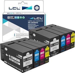 LCL Compatible for Canon PGI-1200 PGI-1200XL PGI-1200XLBK PGI-1200XLC PGI-1200XLM PGI-1200XLY (8-Pack 2Black 2Cyan 2Magenta 2Yellow) Pigment Ink Cartridge for Canon Maxify MB2720 MB2350 MB2320 MB2120