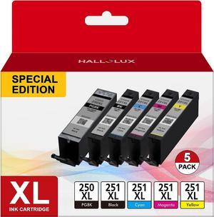 MX922 Ink Cartridges PGI-250XL CLI-251XL Replacement for Canon 250 and 251 Compatible with PIXMA MX922 MG5420 MG6620 IP8720 MG5520 MG5620 MG6320 MX722 Printer, 5 Pack, Multicolor, High Capacity