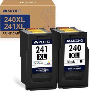 MOOHO Remanufactured 240XL Ink Cartridge Replacement for Canon PG-240XL CL-241XL 240 241 XL 241XL Combo Pack for Pixma MG3520 MG3620 MG3600 TS5120 MG2522 MX472 MX452 MX512 Printer(1 Black,1 Tir-Color)