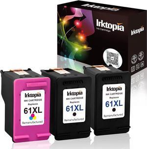 Inktopia Remanufactured Ink Cartridges  61XL 61 XL CH561WN CH562WN (2 Black 1 Color, 3-Pack)  Envy 4500 4502 5530 5534 Officejet 4630 4635 Deskjet 3050A 1010 1512 3054