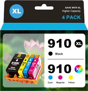 910XL Ink Cartridges Combo Pack Compatible with HP 910 XL 910XL Ink Cartridges Compatible for OfficeJet Pro 8020 8030 8025 8035 8028 OfficeJet 8022 8010 8015 (1 Black 1 Cyan 1 Magenta 1 Yellow)