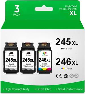 COLORETTO Remanufactured Printer Ink Cartridge Replacement for Canon Pg-245Xl Cl-246Xl PG-243 CL-244 to use with Canon PIXMA MX492 MX490 IP2820 MG2420 mg2522 TS3122 (2 Black 1 Color) Combo Pack