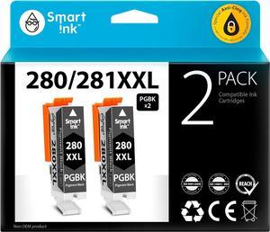 Smart Ink Compatible Ink Cartridge Replacement for Canon 280 PGI-280XXL (Black, 2 Combo Pack) to use with TR7520 TS9120 TS6120 TR8520 TS8220 TS6220 TS8120 TS6320 TS702 TS8320 TS9520 TS9521C TR8620