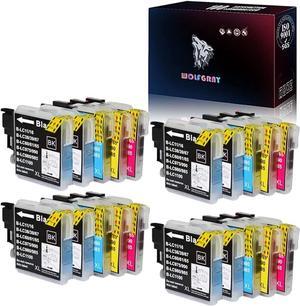 Wolfgray LC61 LC65 Ink Cartridges 16 Pack - Compatible for Brother LC-61 LC-65 Ink Cartridge for MFC-490CW MFC-495CW MFC-J615W MFC-J630W MFC-790CW MFC-290C DCP-165C DCP-585CW MFC-5890CN Printer