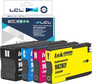 Updated Chip LCL Remanufactured Pigment Ink Cartridge 962XL 962 XL 4PackBlack Cyan Magenta Yellow OfficeJet Pro 9010 9012 9013 9014 9015 9016 9018 9019 9020 9022 9023 9025 9026