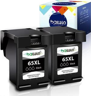 batuto Remanufactured  65xl Black Ink Cartridge Replacement  65 Ink Cartridges  Envy 5055 5052 5000 5058 DeskJet 2600 2622 2624 2652 2655 3720 3722 3752 3755 3758 AMP 100 (2 Black)