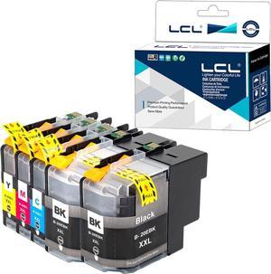 LCL Compatible for Brother LC20E LC20EBK LC20EC LC20EM LC20EY XXL (5-Pack,2Black Cyan Magenta Yellow) Ink Cartridge for MFC-J5920DW MFC-J985DW MFC-J775DW