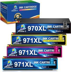 Double D Compatible 970XL 971XL 970 971 Ink Cartridge, Work with Officejet Pro X576dw X476dw X476nw X551dw X451dw X451dn (B C M Y) 4PK