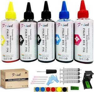 F-ink 500ml Ink Refill Kits Compatible with Canon PG-245XL CL-246XL Ink Cartridge,Work with Pixma iP2820 TR4520 MX490 MX492 MG2420 MG2520 MG2525 MG2555 MG2920 MG2922 MG2924 MG3020 MG3022 Printer