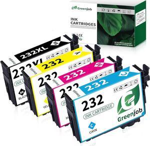 Greenjob 232XL Remanufactured Ink Cartridges Replacement for Epson 232XL Ink Cartridges Combo Pack 232 XL T232 T232XL to use with Expression Home XP-4200 XP-4205 Workforce WF-2930 WF-2950 (4 Pack)