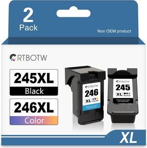 CRTBOTW Remanufactured for Canon Ink 245 246 nk Cartridge Replacement for Encre Canon 245 246 XL (Black&Color) use for Pixma MG2522 MX492 TR4520 MX490 MG3022 MG2922 MG3320 MG2520 TR4527 Printer