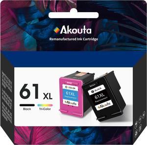 61XL Ink Cartridge Black and Colour Remanufactured Replacement 61 Ink Work with Officejet 4630 4632 4635 2622 Envy 4500 4502 5532 Deskjet 1000 1510 2540 3510 Series 1 Black 1 Color