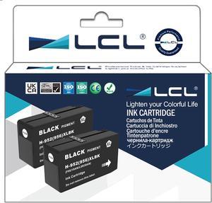 Updated Chip LCL Compatible  952 XL 952XL 952 F6U15AN F6U19AN High Yield (2-Pack Black) Pigment Ink Cartridge  Officejet Pro 8702 8210 8216 8710 8714 8715 8716 8717 8720 8724