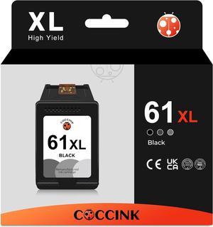 COCCINK 61XL (1 Black) Remanufactured Ink Cartridge Replacement  61 XL for Envy 4500 5530 4502 5535 5534 officejet 4630 4635 Deskjet 1000 1010 1510 Printer High Yield