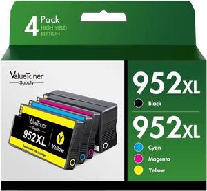 Valuetoner Supply Remanufactured Ink Cartridges Replacement 952 XL 952XL High Yield for OfficeJet Pro 7740 8210 8710 8720 8740 7720 8715 8702 Printer 1 Black1 Cyan1 Magenta1 Yellow 4 Pack