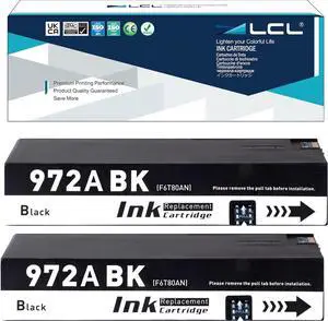 LCL Compatible Ink Cartridge Pigment for HP 972A F6T80AN (2-Pack,Black) for HP PageWide 352dw 377dw,PageWide Pro 452dw 452dn 477dw 477dn 552dw 577dw/z,PageWide Managed P55250dw P57750dw LCL Compatible Ink Cartridge Pigment for HP 972A F6T80AN (2-Pack,Black) for HP PageWide 352dw 377dw,PageWide Pro 452dw 452dn 477dw 477dn 552dw 577dw/z,PageWide Managed P55250dw P57750dw