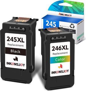 INKONSJOY Remanufactured Ink Cartridges for Canon Ink 245 246, Replacement for PG245 CL246 PG-245XL CL-246XL PG-243 CL-244 243 244 Ink for PIXMA TS3320 TR4527 TR4500 MG2522 TR4520 MG2525 TS3322 MX490