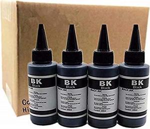 Printer Ink Refill Dye Ink kit  60 61 63 62 64 65 902 932 933 934 935 950 951 952 564 670 Refillable Ink Cartridge Ciss System Envy 4500 4520 5643 OfficeJet 6500a 6500 6000 (100ML 4 Black)